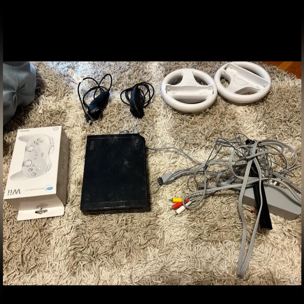 WII console, controllers and more